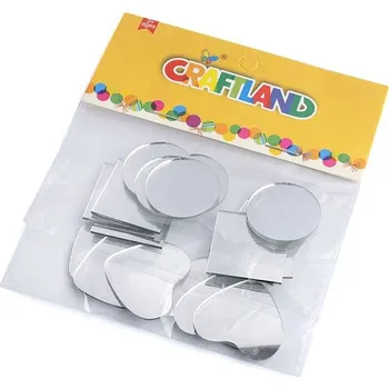 Sada zrcátek na světlolam/zvonkohru, mix vzorů, 18ks