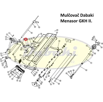 Mulčovač 1 - 41 - ložisko 6203 - horní uchycení mulčovače GKH