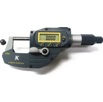 Posuvné měřítko Digitální mikrometr třmenový 50-75mm IP65 s rychloposuvem s výstupem dat , KMITEX KCZ-7031.075