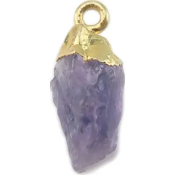 Přívěsek Pozlacený přívěsek se surovým Ametystem