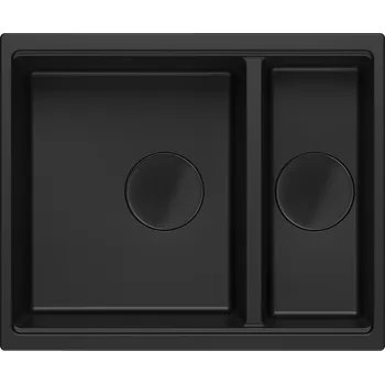 Granitový dřez Quadron Logan dřez graniteq 55x46 cm černá HCQL5646U7-BLM_U