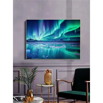 Houpací kůň ISO Sada na vlastní výrobu diamantové malby - Polární záře