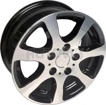 Plechové kolo Disk Alu 5,0Jx13 H2 ET30 (112x5) OJ13-5 stříbrno-černý, 2. jakost