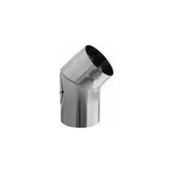 Kouřovod Koleno 45° pevné s čistícím otvorem, průměr 180 mm, tl. 2 mm
