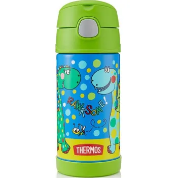Termoska Thermos Dětská termoska s brčkem 355 ml Dinosaurus
