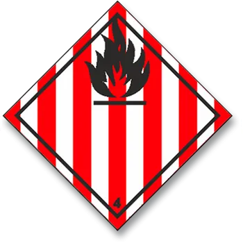 Značení ADR 4.1 - Hořlavé pevné látky - samolepka 250 x 250 mm