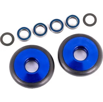 RC náhradní díl Traxxas kola wheelie hliníkové modře eloxované (2)