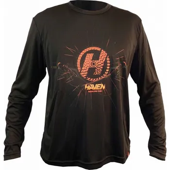 cyklistický dres HAVEN Cyklistický dres s dlouhým rukávem letní - NAVAHO II LONG - černá/červená S