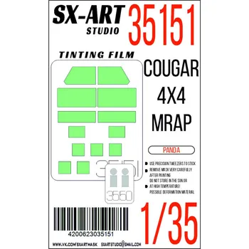 Plastikový model 1/35 Tinting film Cougar 4x4 MRAP (PANDA)