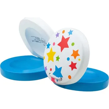 Hračka pro nejmenší Bigjigs Toys Kastaněty hvězdičky 1 ks Modrá