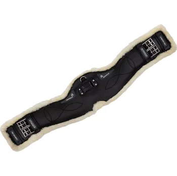 Podbřišník ACAVALLO Podbřišník Gel & PVC Acavallo, s beránkem, černý Délka: 55 cm