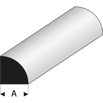Modelářský materiál Raboesch profil ASA čvrtkruhový 3.5x330mm (5)