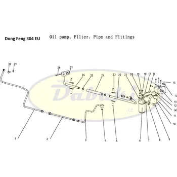 Zahradní traktor 320.58.108 Průtokový šroub (Hollow bolt M22x1,5) Dong Feng (č.75/9)