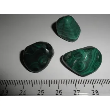 Přírodní kámen malachit Kongo, tromlovaný cca 20-25 mm