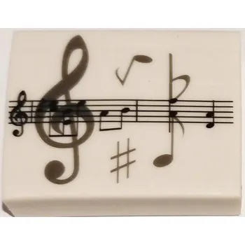 Pryž AB Production Guma s hudebními symboly - bílá