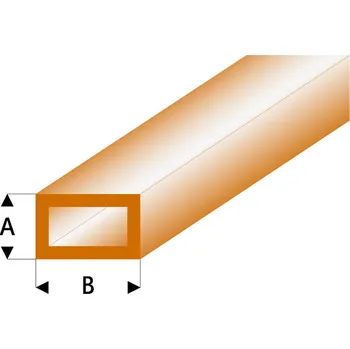 Raboesch profil ASA trubka čtyřhranná transparentní hnědá 3x6x330mm (5)
