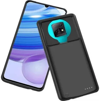 Pouzdro na mobilní telefon 3v1 Silikonové pouzdro s externí baterií smart battery case power bank 3500 mAh pro Xiaomi Poco F2 Pro - černé