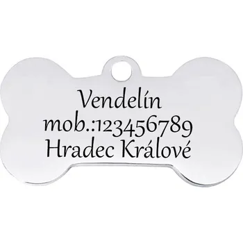psí známka Šperky4U Ocelová psí známka - kost, vel. L - PZ034-L