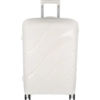 Cestovní plastový kufr Voyex velikosti M, bílý