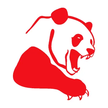 Samolepící dekorace SAMOLEPKA Panda 010 pravá (10 - červená) NA AUTO, NÁLEPKA, FÓLIE, POLEP, TUNING, VLASTNÍ TEXT, TISK, AUTOSAMOLEPKY.cz, POLEPY, OBRÁZEK, LOGO, SAMOLEPKY