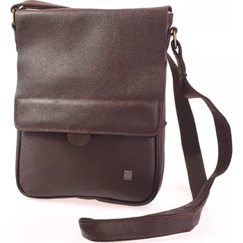 Pánská aktovka Kožená ručně šitá taška KUBÁT přes rameno na tablet 10" | 58024