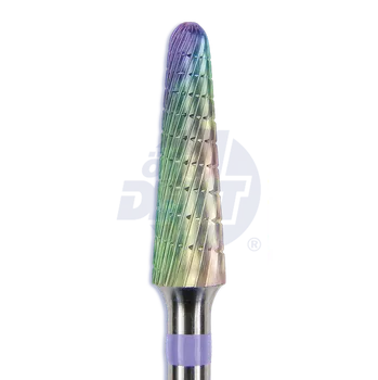 Fréza RAINBOW tvrdokovová fréza Spiral Cut na plast, kónus, zaoblený | do násadce | 500 104 194 RAI 040