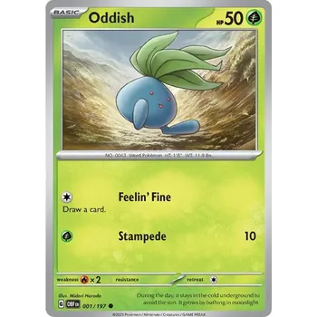 Karetní hra Oddish 001/197 - Obsidian Flames Typ karty: Non-Holo