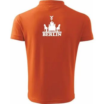 Pánská košile Berlin památník - Polokošile pánská Pique Polo 203 - 5XL ( Oranžová )