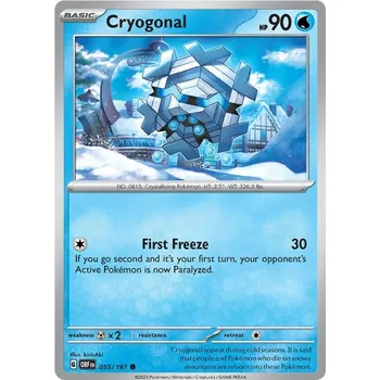 Sběratelská karetní hra Cryogonal 055/197 - Obsidian Flames Typ karty: Reverse Holo