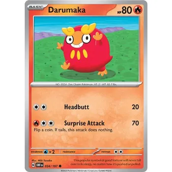 Sběratelská karetní hra Darumaka 034/197 - Obsidian Flames Typ karty: Non-Holo