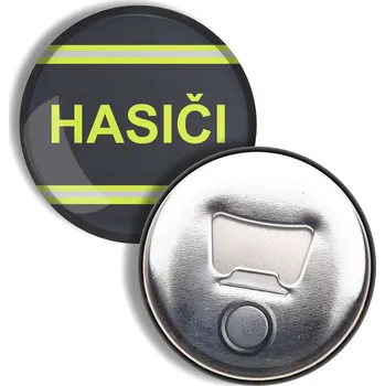 Dekorativní magnet Magnet s otvírákem - Hasiči pruhy