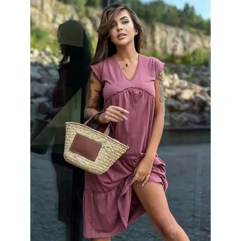 Dámské šaty Dámské šaty s volánem MAYFLIES růžové