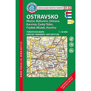 Mapy 61-62 Ostravsko, 6. vydání, 2019 - turistická laminovaná mapa
