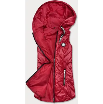 Dámská vesta Červená dámská vesta s kapucí (B0129-4) odstíny červené S (36)