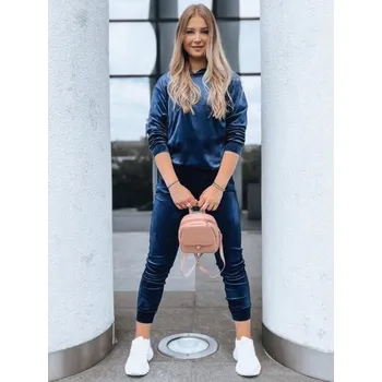 Dámská velurová souprava SO COMFY tmavě modrá