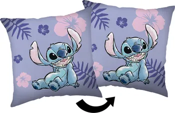 Dekorativní polštářek Jerry Fabrics Lilo a Stitch 35 x 35 cm fialový