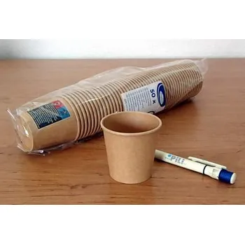 Jednorázové nádobí Kelímek 0,10 l papírový 50ks hnědý