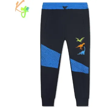 Dětská móda Chlapecké tepláky KUGO MT1609, tmavě modré (chlapecké tepláky s dinosaury)