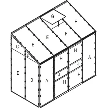 Skleník LANIT PLAST, s.r.o. náhradní prosklení pro skleník VITAVIA IDA 3300 PC 6 mm LG3080