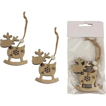 Vánoční dekorace Sob k zavěšení, 2 ks D4291-20