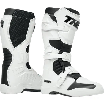 Moto obuv Motokrosové boty / MX boty, boty na motocross THOR BLITZ XR MX BOOTS barva bílá/černá - pár (homologace EN 13634:2017, BLITZ XR MX WHITE/BLACK BOOT)