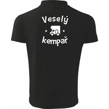 Pánská košile Veselý kempař - Polokošile pánská Pique Polo 203 - 5XL ( Černá )