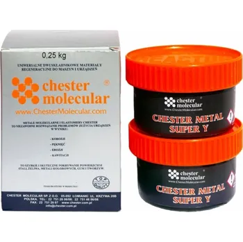 Karosářský tmel Chester Molecular Chester Metal Super Y - tmel na opravy kovů s mastným povrchem Hmotnost: 1 Kg