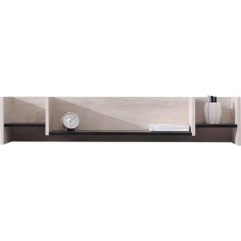 police PLANET č | závěsná police PL13 | 125 cm | černá/dub/béžová