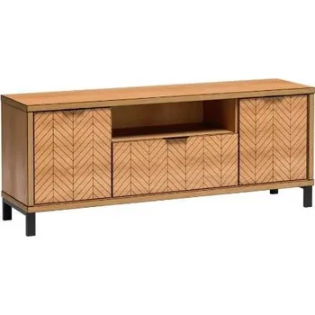 Televizní stolek TV stolek Fonti F-6 dub karamelový, 159 x 65, kovové nohy