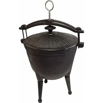 Zahradní gril Litinový kotlík s pokličkou 4,5L