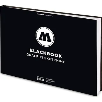 Skicář MOLOTOW Blackbook Graffiti A4 bílý, 68 listů horizontální