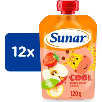 Sunar Cool ovoce jahoda, banán, jablko (12 x 120 g)