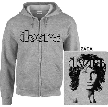 Pánská mikina Doors - mikina s kapucí a zipem 3 XL
