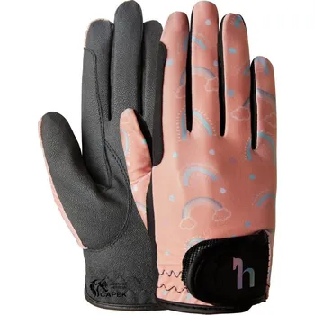 Jezdecké rukavice Dětské rukavice Horze -RAINBOW- - Meruňková - 5